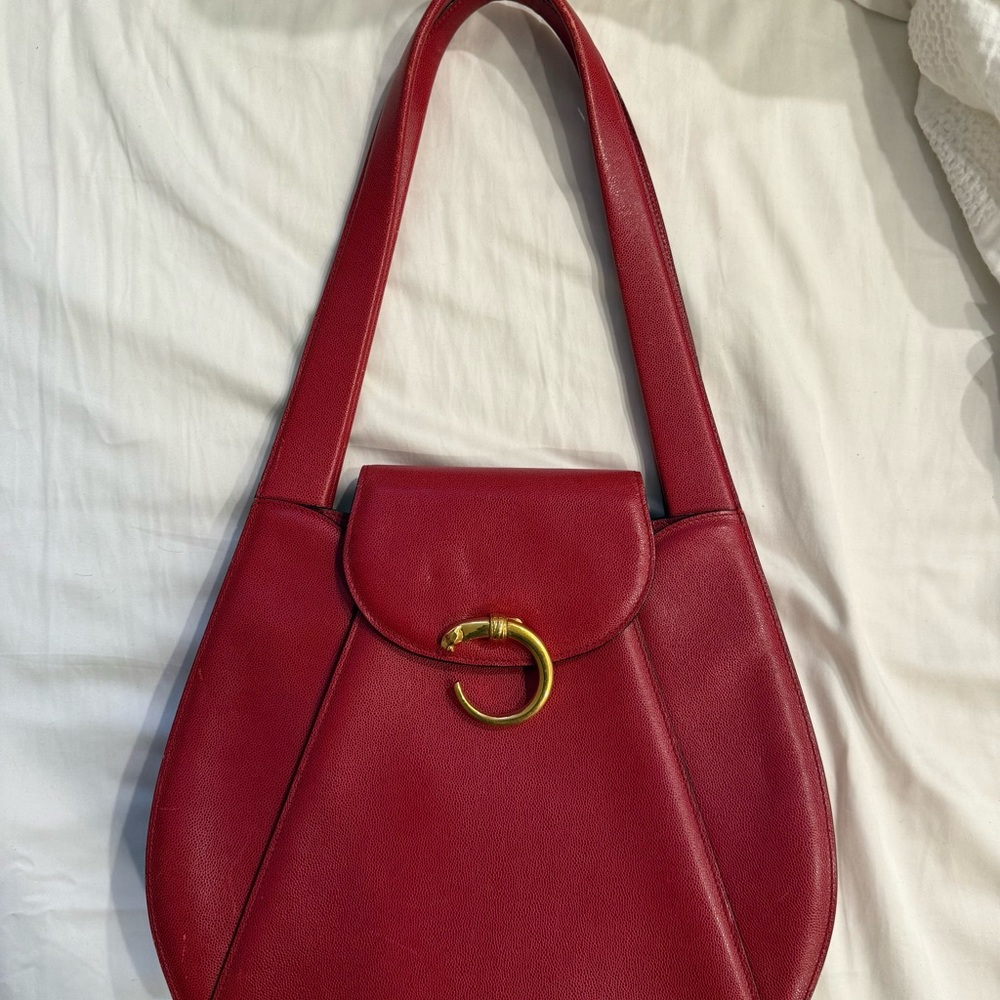Cartier Panthere Shoulder Bag in Calfskin Leather